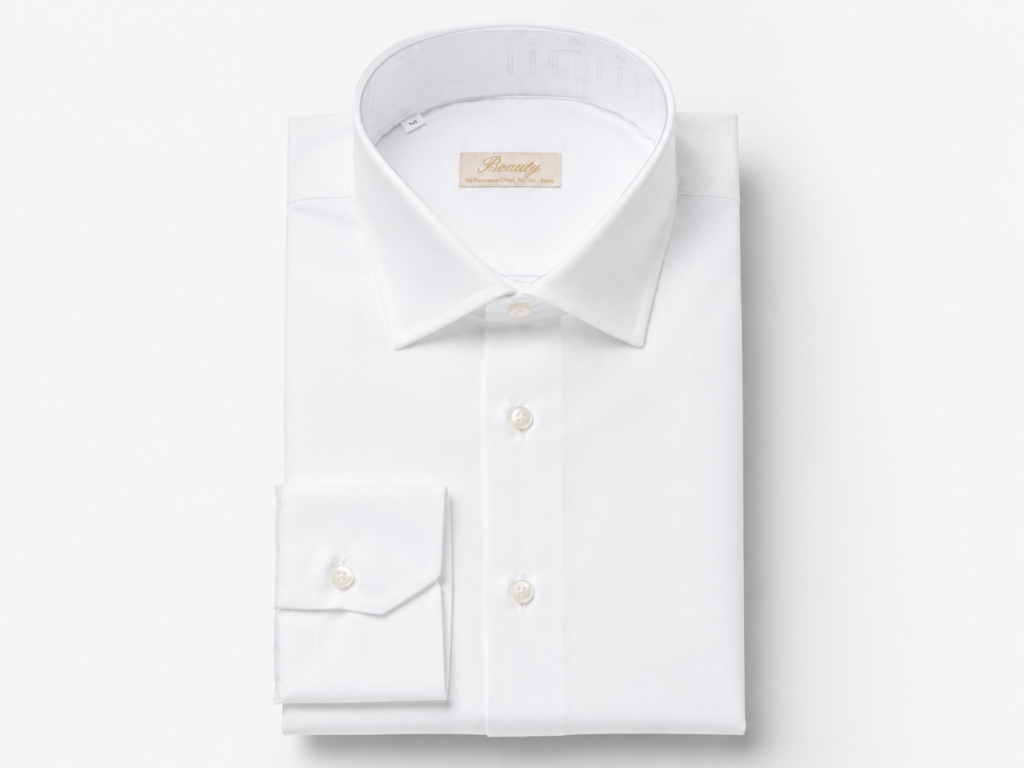 Il Bianco — Roma Piqué Dress Shirt